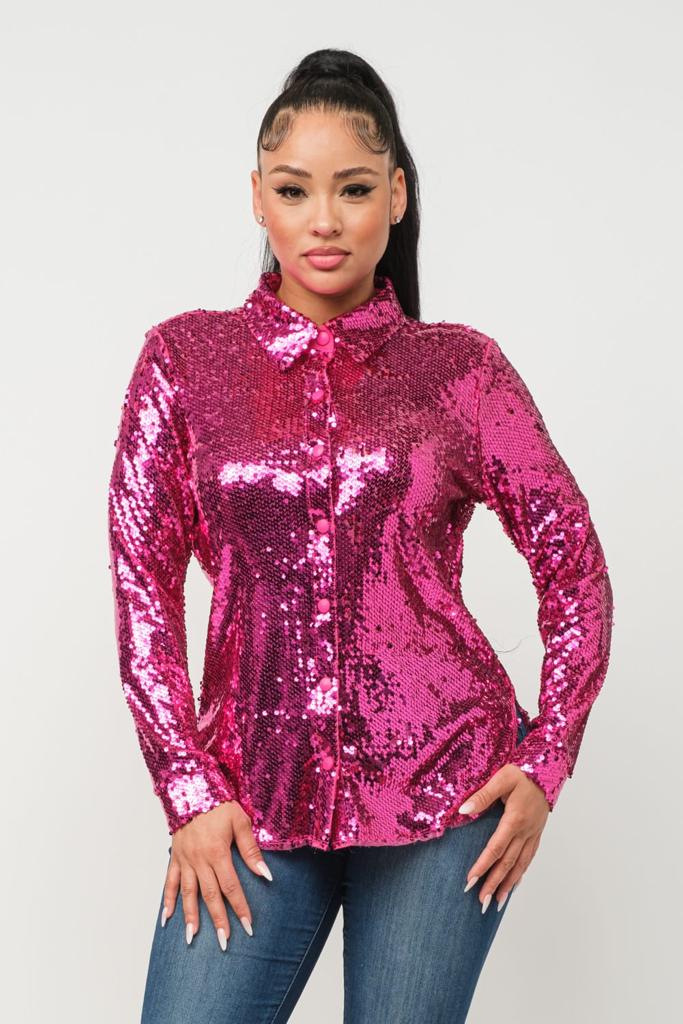 LONG SLEEVE SEQUIN TOP – Signature Pieces Boutique